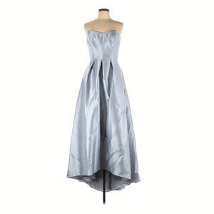 Strapless Silver Ballgown